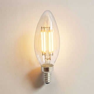 C35 Soft White LED Filament Light Bulb E12/3000K/4W