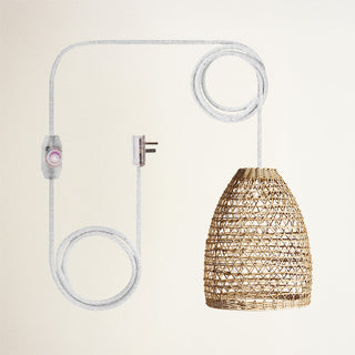 Mazed Lace Rattan Pendant Light