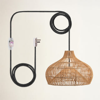 Oceania Cone Rattan Pendant Light