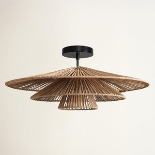 Sammie Tier Rattan Flush Mount Light