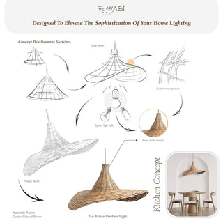 Zen Rattan Pendant Light