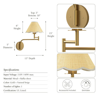 Aria Clamp Rattan Sconce