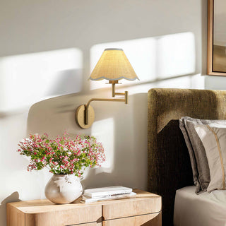 Aria Clamp Rattan Sconce