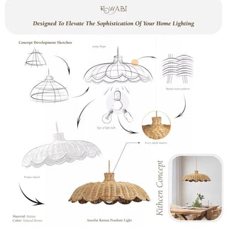 Aurelia Rattan Pendant Light