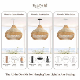 Outdoor Beatrice Rattan Pendant Light