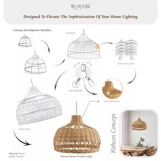 Bureau Rattan Pendant Light