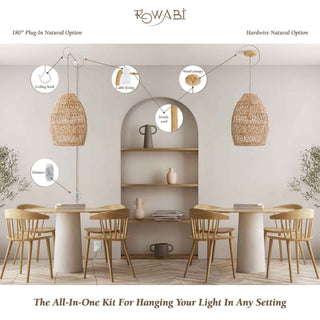 Callie Rattan Pendant Light