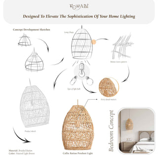 Callie Rattan Pendant Light