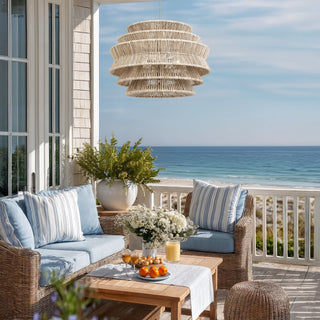 Outdoor Veronica Rattan Pendant Light