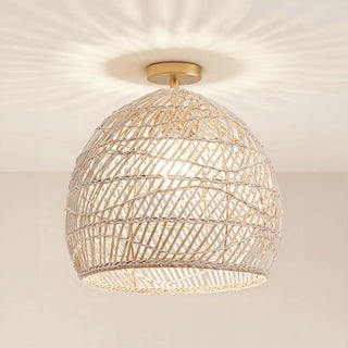 Santana Black Flush Mount Light