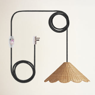 Daisy Cone Rattan Pendant Light