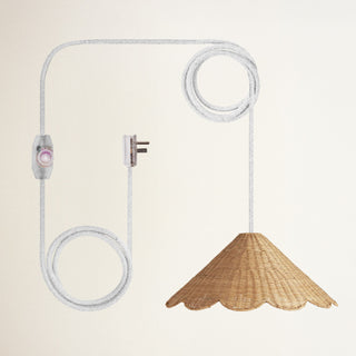 Daisy Cone Rattan Pendant Light