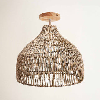 Dreamy Palm Fibers Flush Mount Light