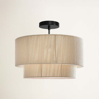 Luminous White Lace Flush Mount Light