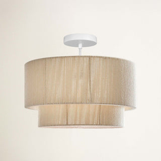 Luminous White Lace Flush Mount Light