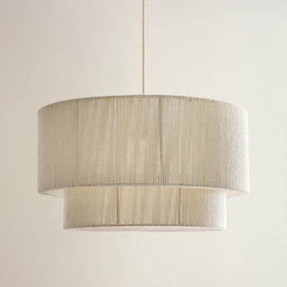 Luminous White Rattan Pendant Light