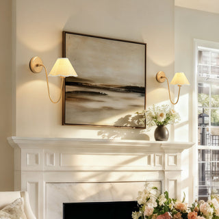 Elara Curve Clamp Cone Arm Sconce