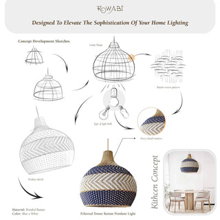 Ethereal Rattan Pendant Light