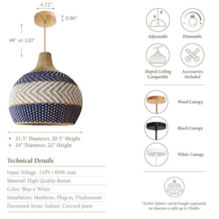 Ethereal Rattan Pendant Light