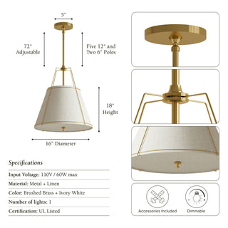 Evan White Conical Pendant Light