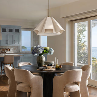 Geometric Linen Pendant Light