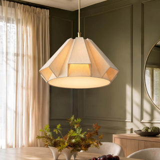 Geometric Linen Pendant Light