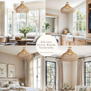 Flush Mount Hanging Pendant Light Kit