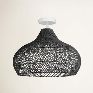 Kloe Rattan Flush Mount Light