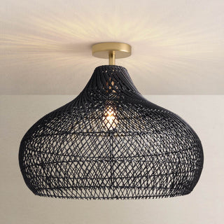 Kloe Rattan Flush Mount Light