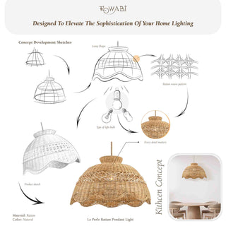 Le Perle Rattan Pendant Light