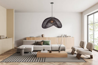Sepherina Black Rattan Pendant Light