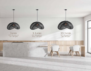 Sepherina Black Rattan Pendant Light