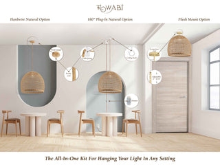 Lumiere Rattan Pendant Light
