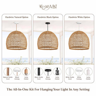 Outdoor Lumiere Rattan Pendant Light