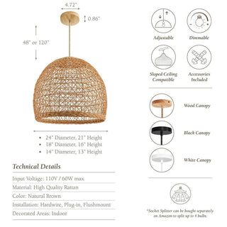 Lumiere Rattan Pendant Light