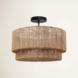 Luminous White Lace Flush Mount Light