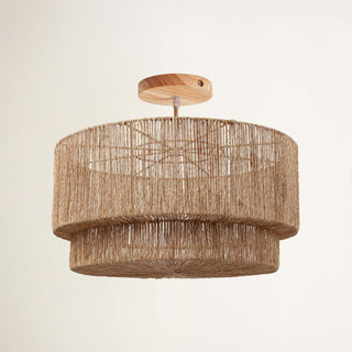 Luminous White Lace Flush Mount Light
