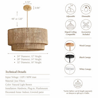 Luminous Rattan Pendant Light