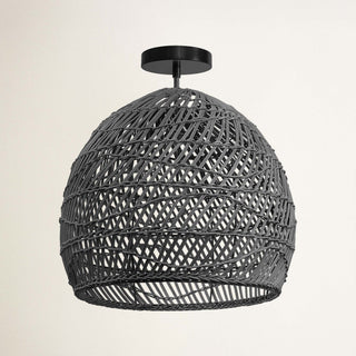 Santana Black Flush Mount Light