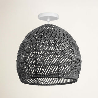 Santana Black Flush Mount Light