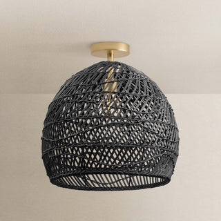 Santana Black Flush Mount Light