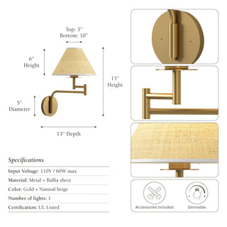 Naia Rattan Sconce