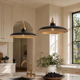 Natalia Black Dome Pendant Light