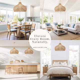 Oceania Cone Rattan Pendant Light