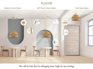 Radiant Rattan Pendant Light