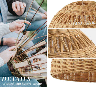 Radiant Rattan Pendant Light