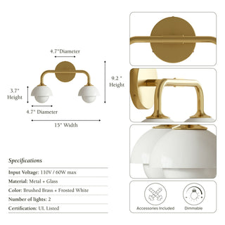 Rosie Dual-Globe Sconce