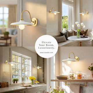 Arcoris White Metal Sconce