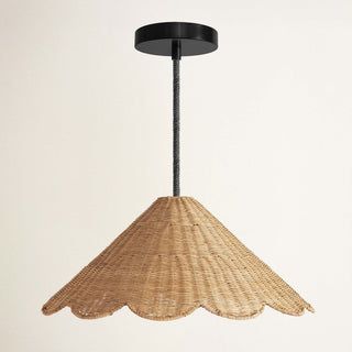 Outdoor Daisy Cone Rattan Pendant Light