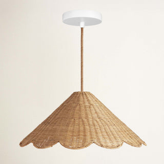 Outdoor Daisy Cone Rattan Pendant Light